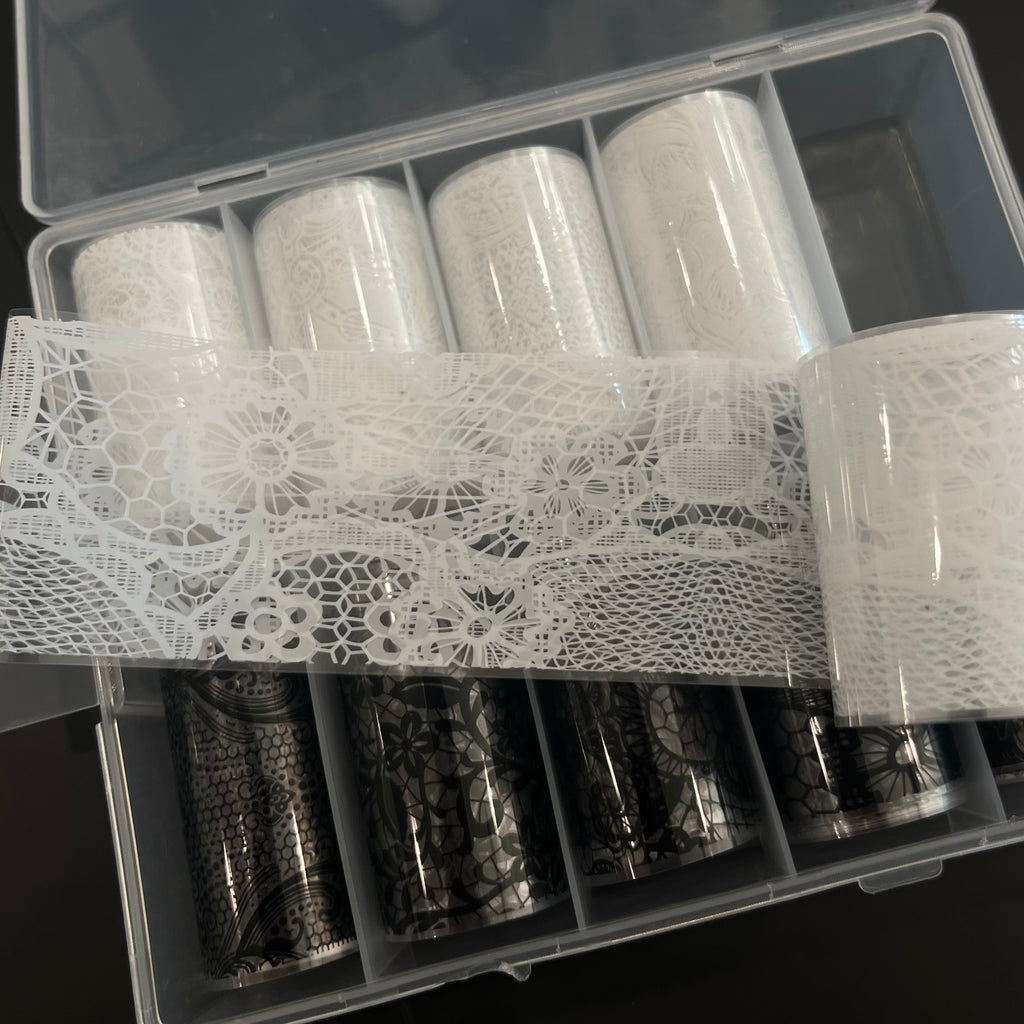 Black/White Lace Foils