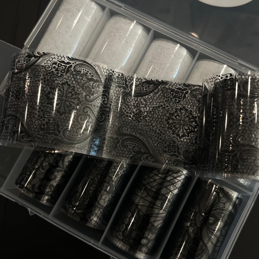 Black/White Lace Foils