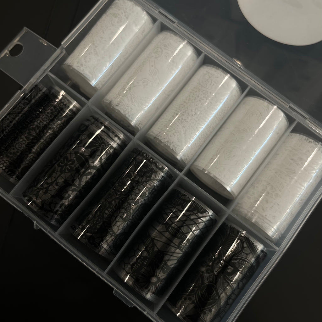 Black/White Lace Foils